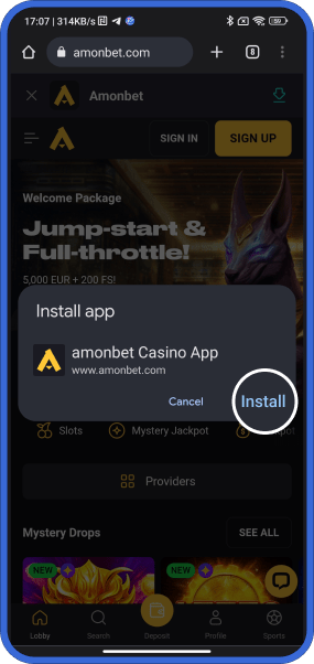 Step 3: Confirm installation